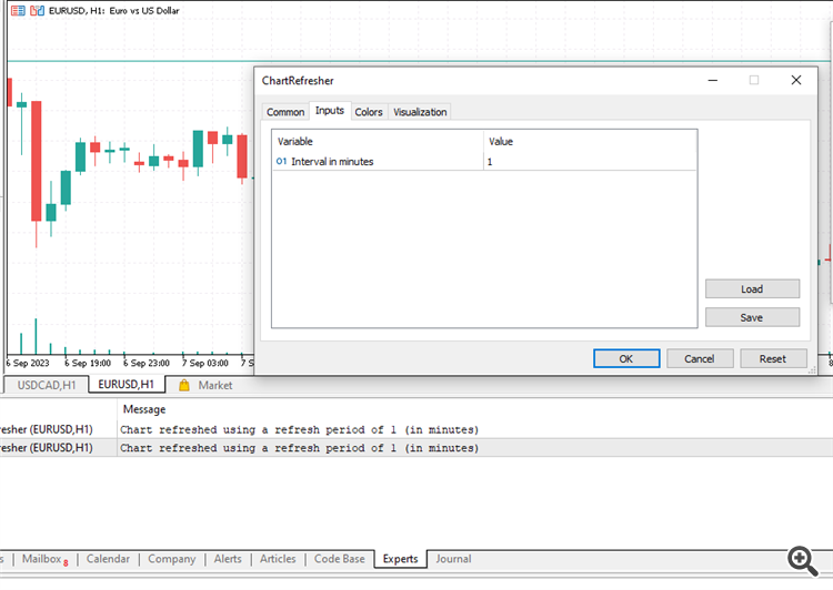 Automatic Chart Refresher - indicator for MetaTrader 5