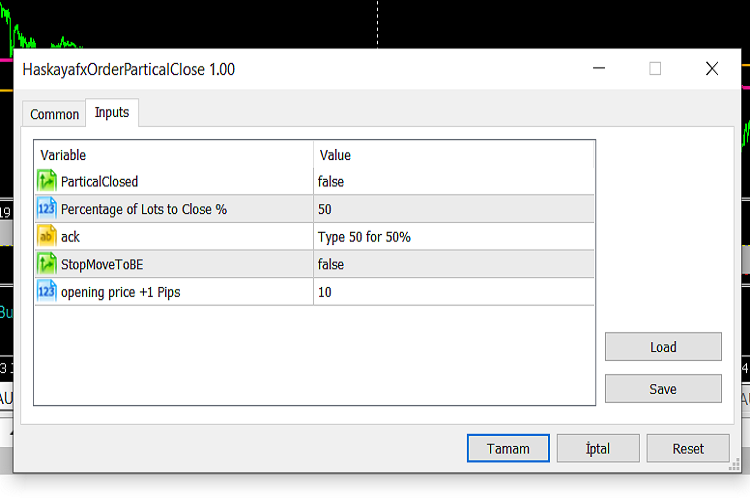 closing partially script and Stop loss to Break Even point - script for MetaTrader 5