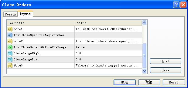 Close Orders - expert for MetaTrader 4
