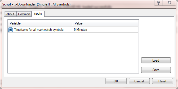 s-Downloader (SingleTF, AllSymbols) - script for MetaTrader 4