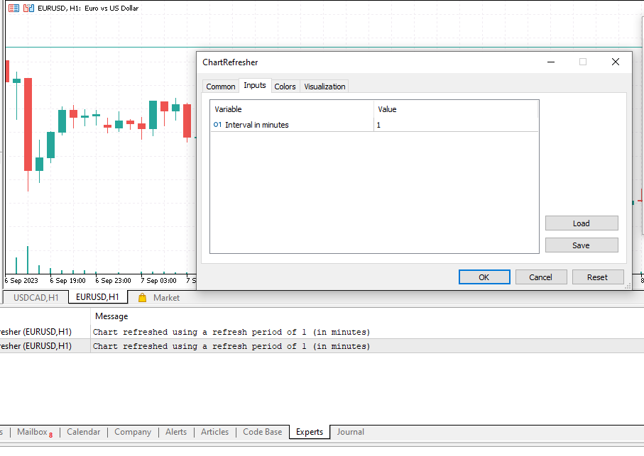 Automatic Chart Refresher - indicator for MetaTrader 5