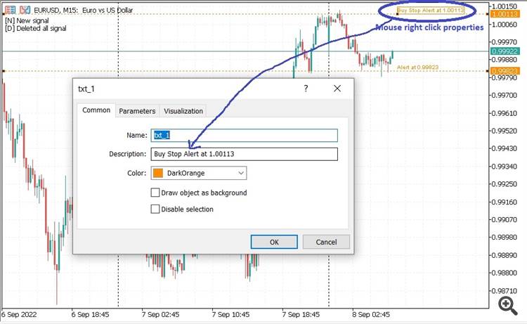 Price Horizontal Line Notifications - indicator for MetaTrader 5