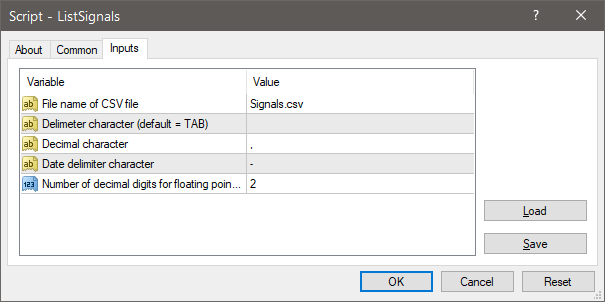 Listing all MT4 Signals' properties to a CSV file - script for MetaTrader 4