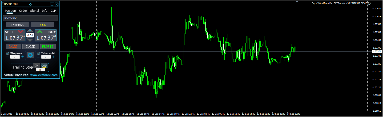 Virtual trading platform screenshots