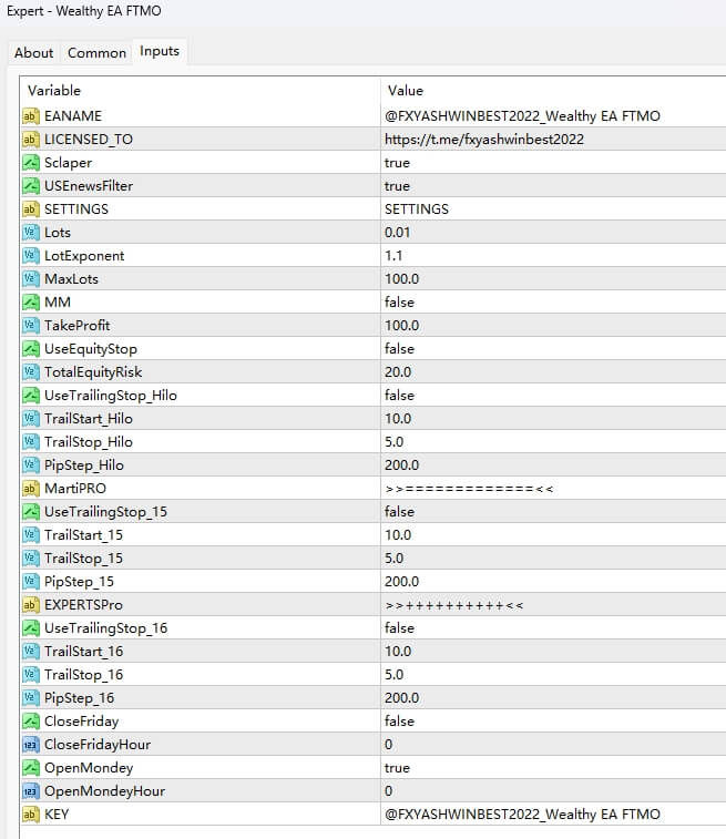 Rich EA FTMO screenshots
