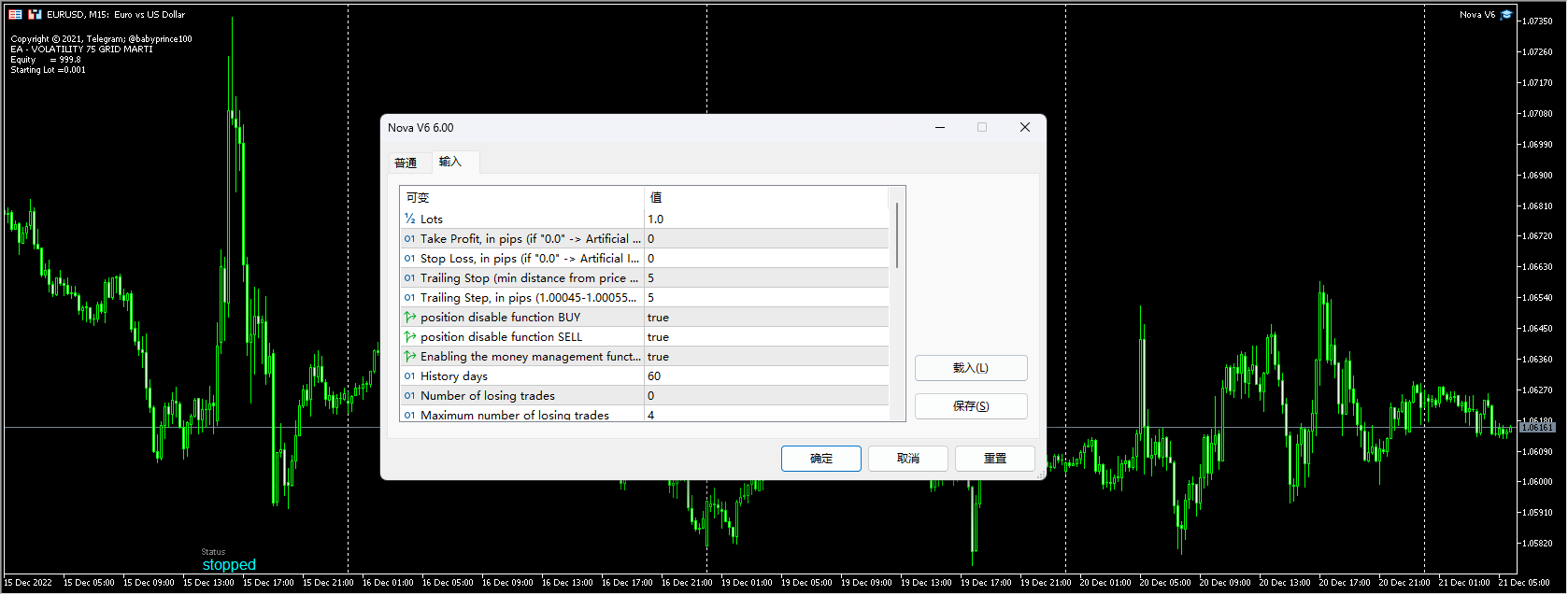 MT5 EA Nova V6 screenshots