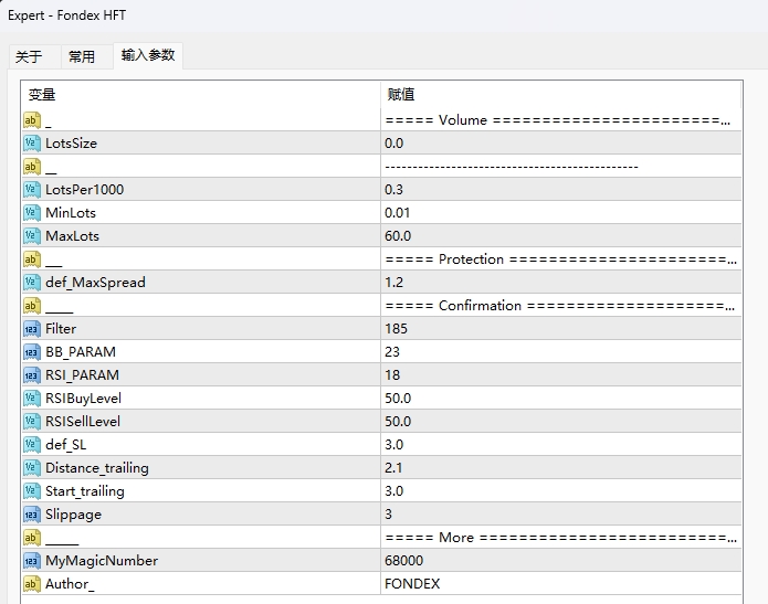 Fundex High Frequency Trading Screenshot