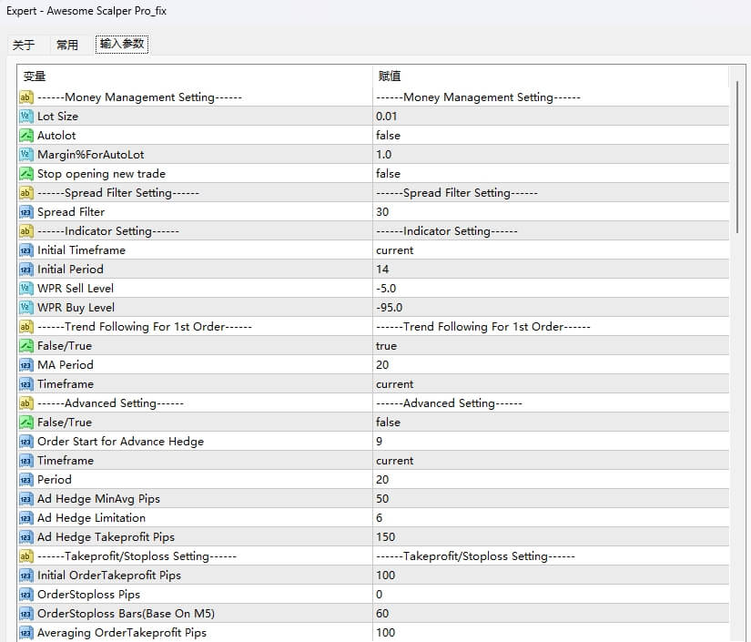 Great professional scalper EA screenshots