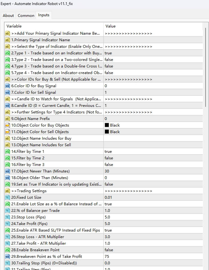 Automation indicator robot v11.1_fix screenshot