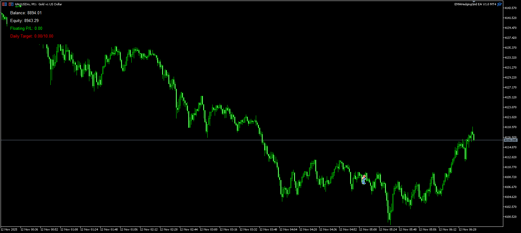 EMAHedgingGrid EA V1.0 MT5 Screenshot