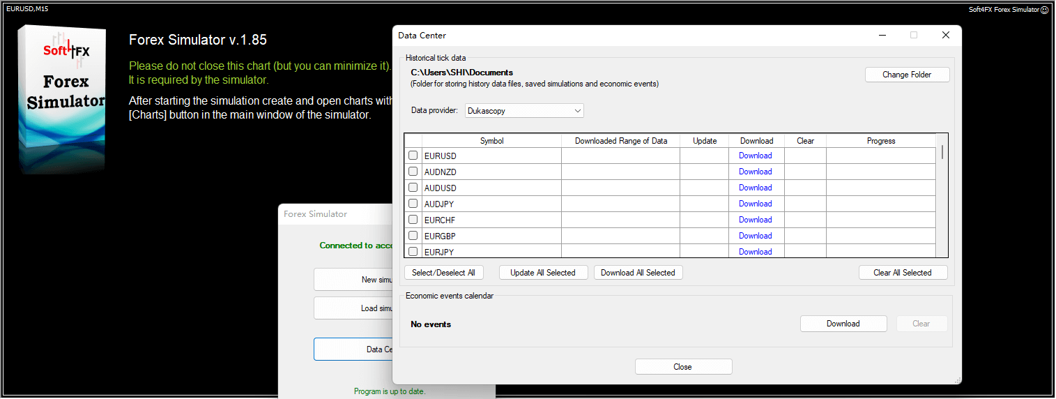 Forex Simulator screenshots