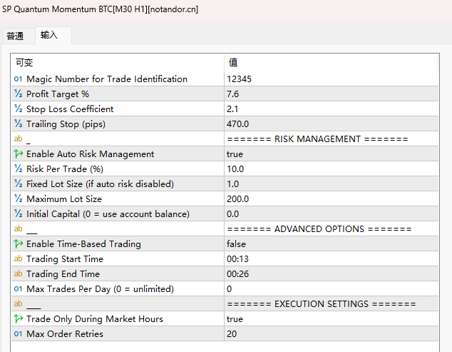 SP Quantum Momentum BTC screenshot