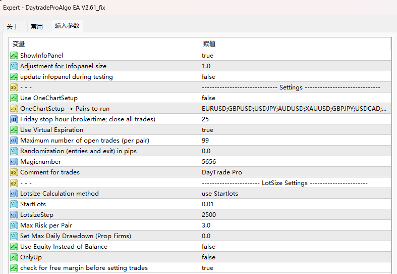 DaytradeProAlgo EA V2.61_fix screenshot