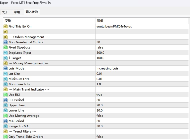 Foreign exchange MT4 free props company EA screenshots
