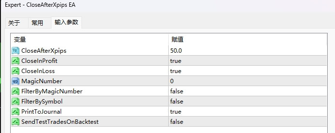 CloseAfterXpips EA screenshots