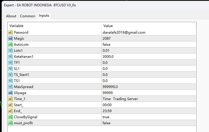 EA ROBOT Indonesia BTCUSD V3_fix screenshots