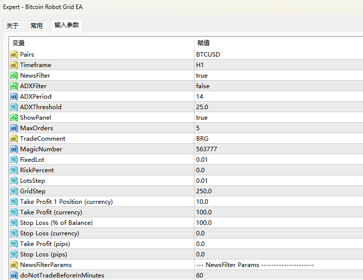 Bitcoin Robot Grid EA v6.0 screenshots