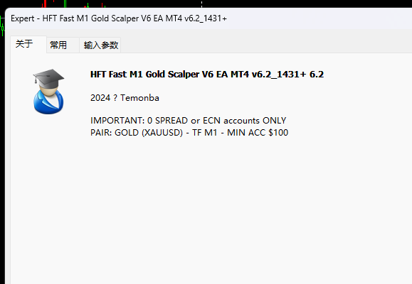 HFT Fast M1 Golden Scalper V6 EA MT4 v6.2 screenshot