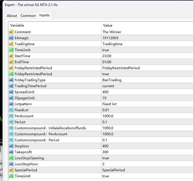 Winner EA MT4-2.1-fix screenshot