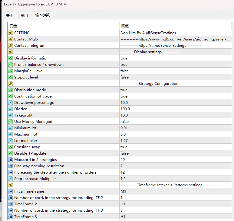 Radical Forex EA V1.0 MT4 Screenshot