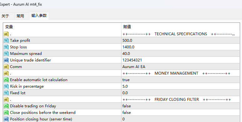 Aurum AI mt4_fix screenshot