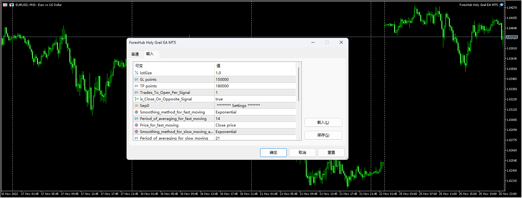 ForexHub Holy Grail EA V1 (Fixed Fill Mode) Screenshots