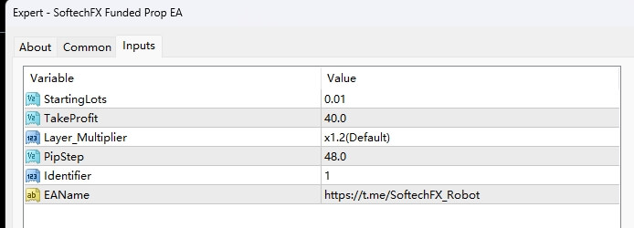 Screenshot of Pro EA funded by SoftechFX