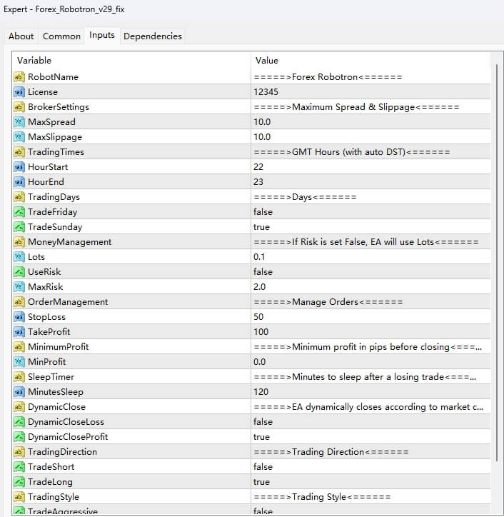 Forex_Robotron_v29_fix screenshot