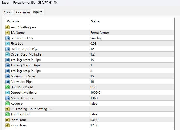 Forex Armor EA – GBPJPY H1_fix screenshots