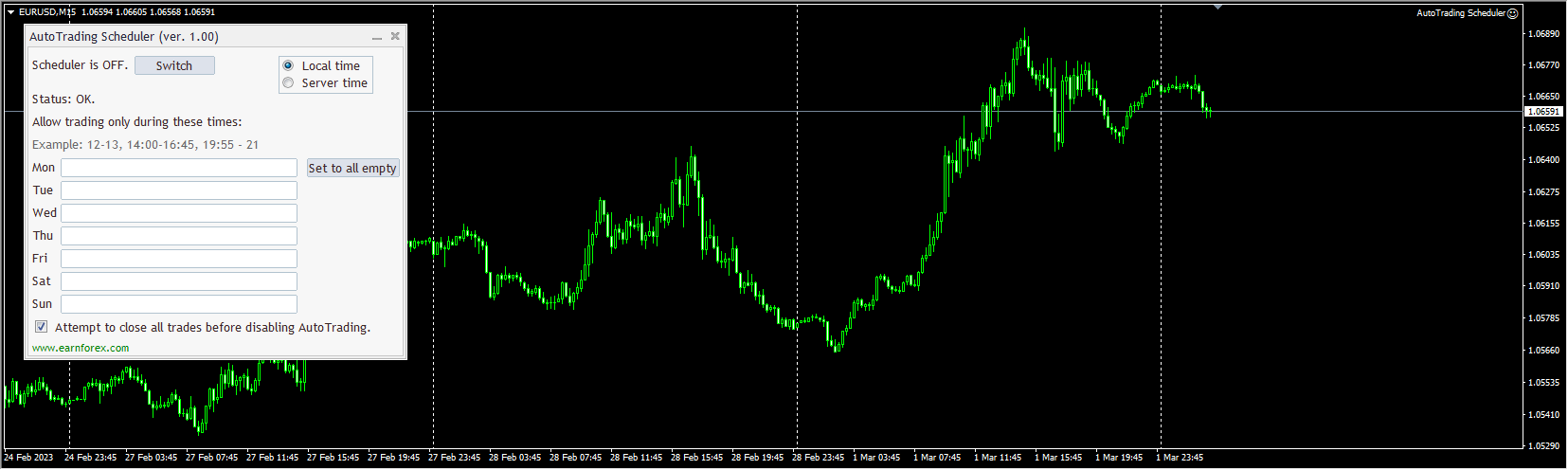Automatic trading_scheduler screenshot
