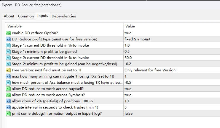 DD-No Reduce screenshot