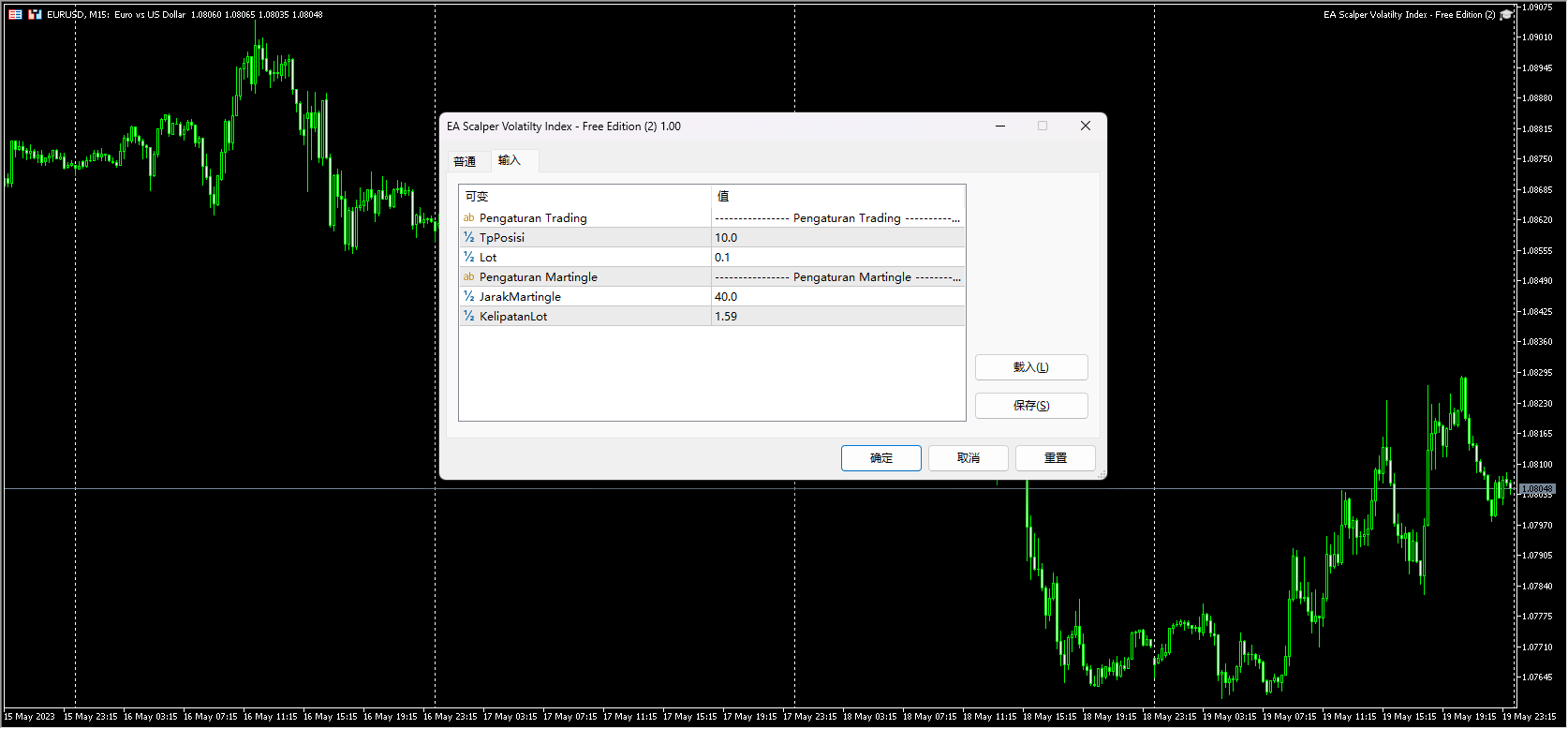 EA Scalping Volatility Index – Free Version Screenshot