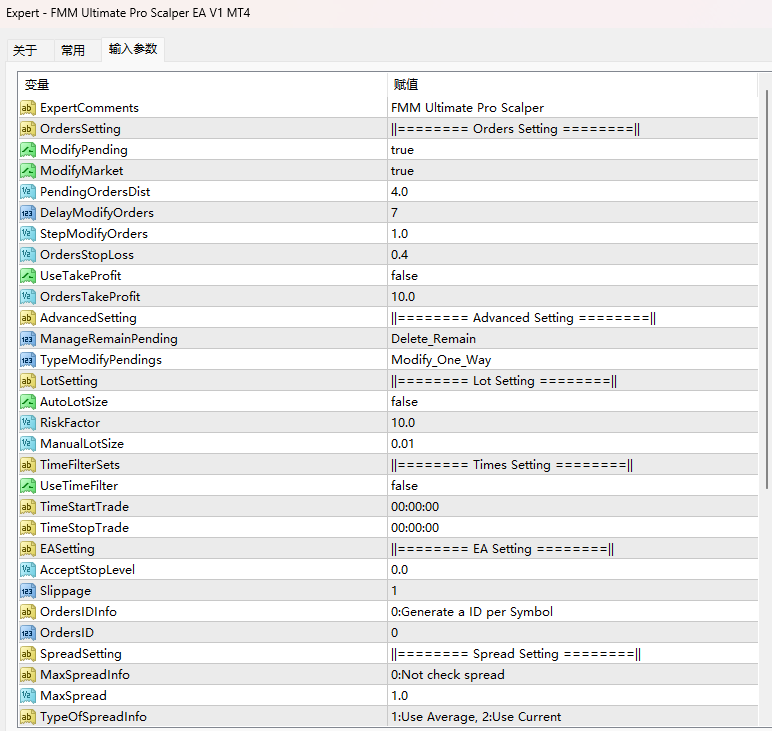 FMM Ultimate Pro scalper EA V1 MT4 screenshots