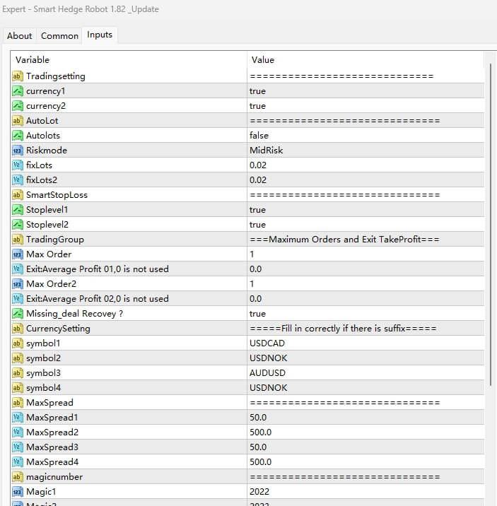 Intelligent Hedging Robot Screenshot