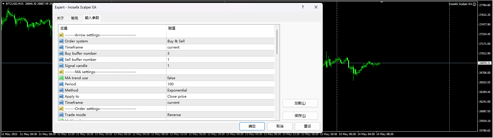 Inosefa scalper EA and props FIX screenshots