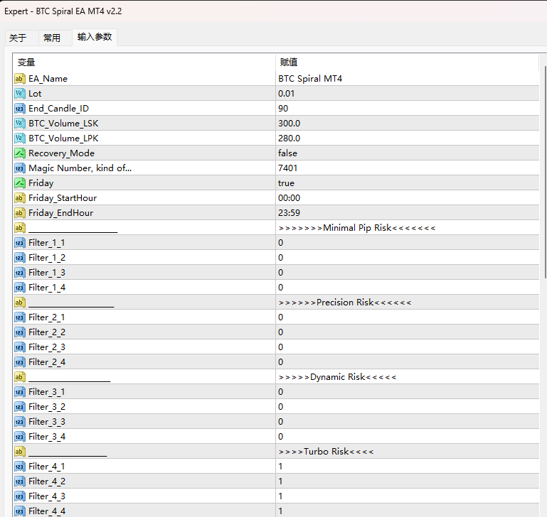 BTC Spiral EA MT4 v2.2 screenshot