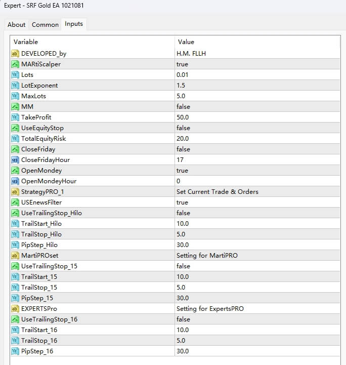 SRF Gold EA 1021081 Screenshot