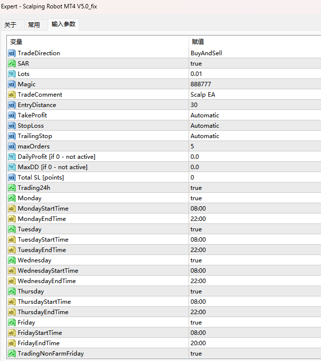 Scalping robot MT4 V5.0_fix screenshot
