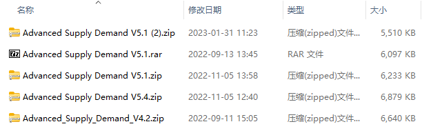 Advanced supply requirements screenshot