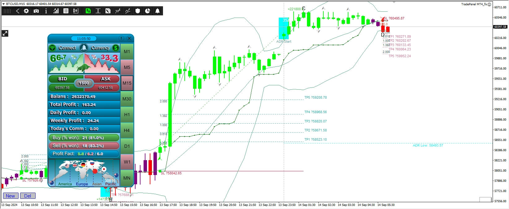 Professional trader screenshot