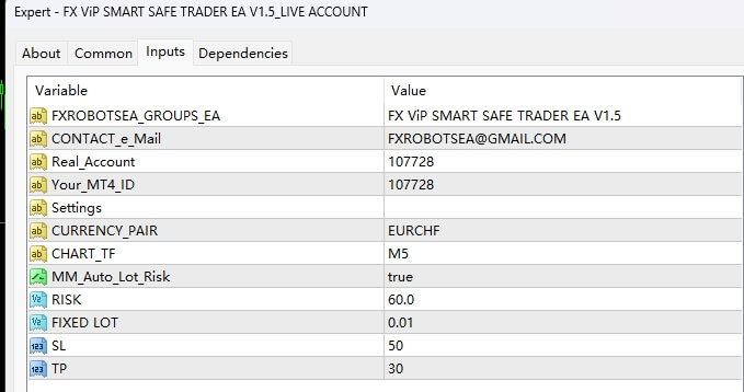FX ViP SMART SAFE TRADER EA V1.5_Real Account Screenshot
