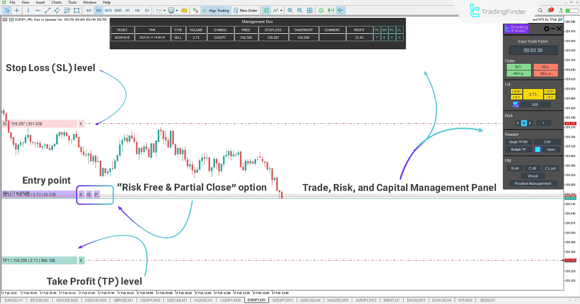 Executing a Sell Trade Using the Expert Panel