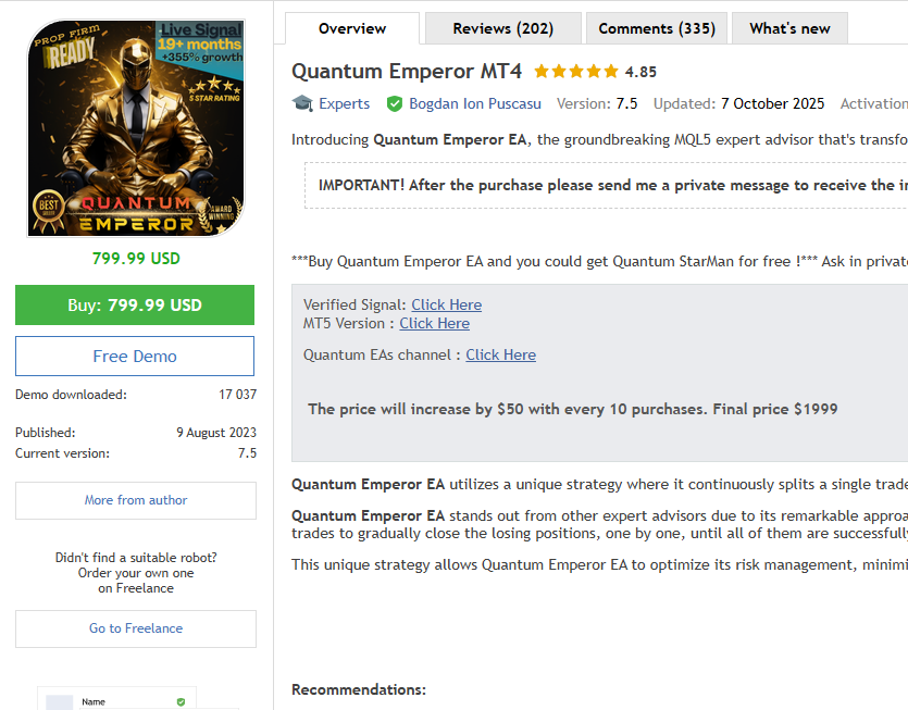 Quantum Emperor MT4 (available for real trading) source code download and deployment instructions - MetaTrader 4 resourc - 4
