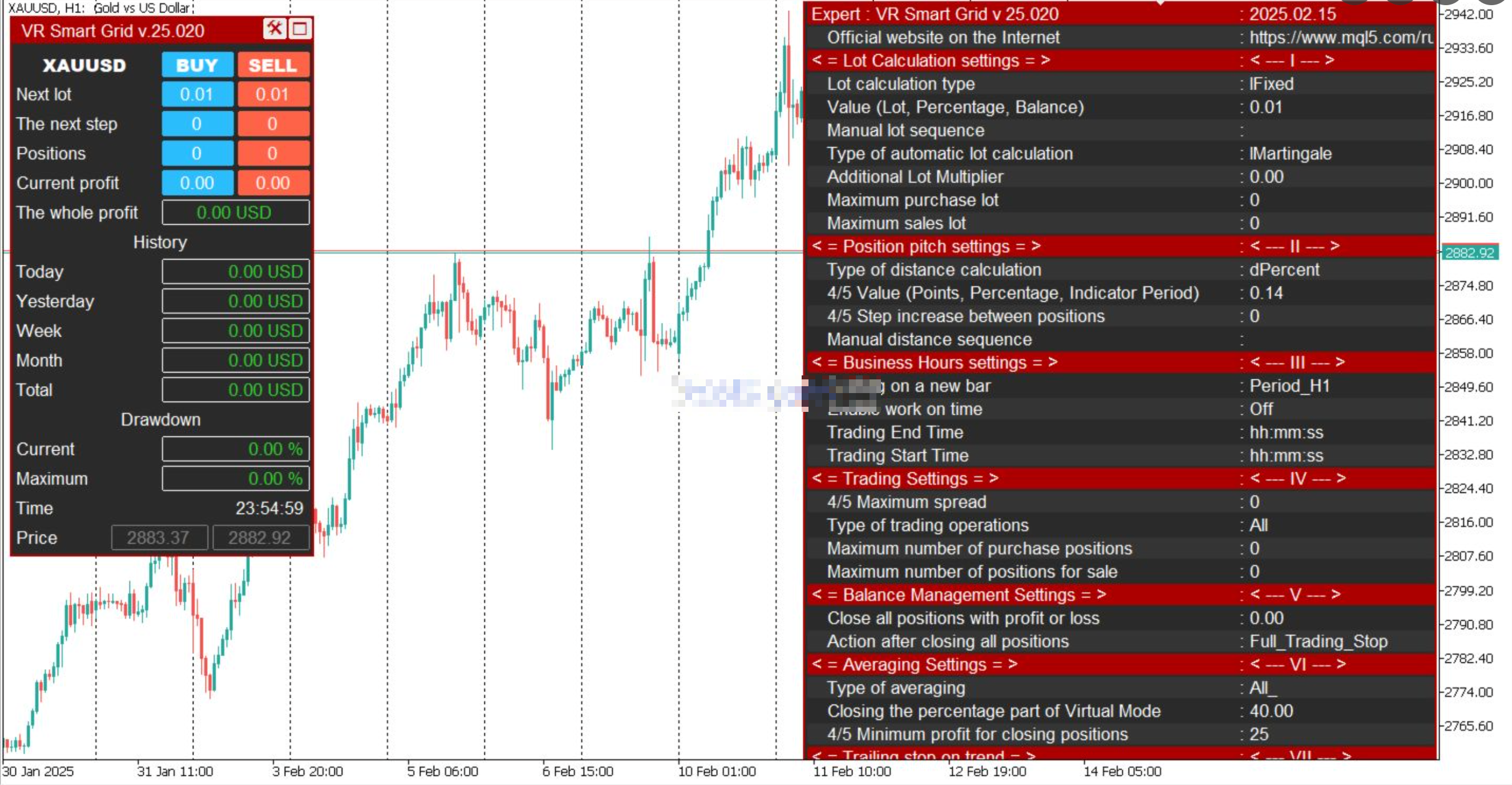 VR Smart Grid EA V25.033 MT4 source code download and deployment instructions-MetaTrader 4 resources