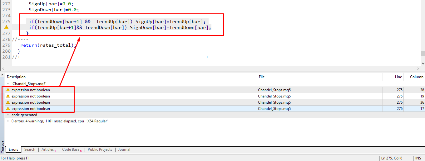 ChandelierStops_v1 - indicator for MetaTrader 5