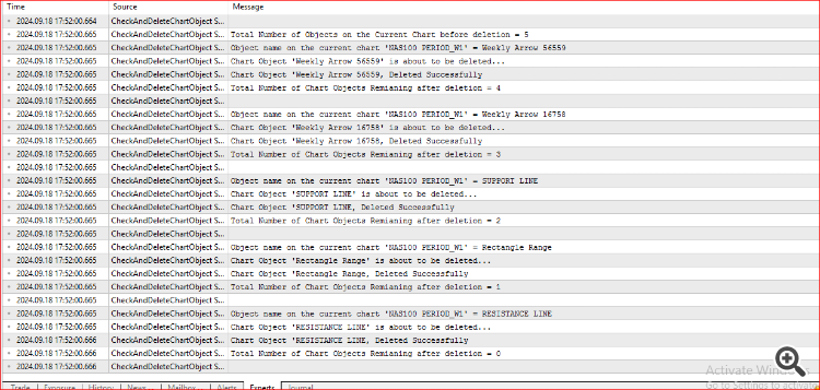 Code To Check And Delete Chart Objects For MT5 - script for MetaTrader 5
