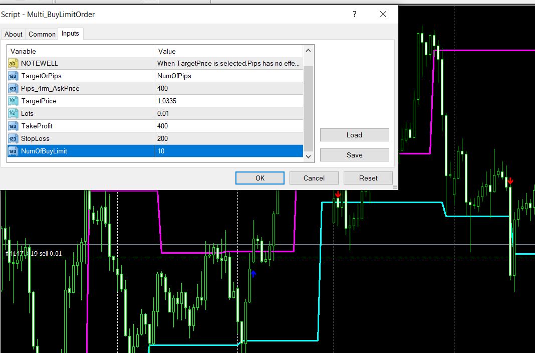 Multi_BuyLimitOrders & Multi_BuyStopOrders - script for MetaTrader 4