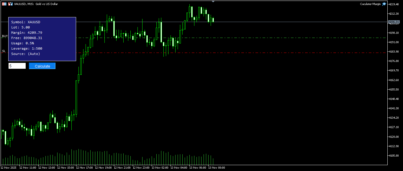 Calculator Margin - expert for MetaTrader 5