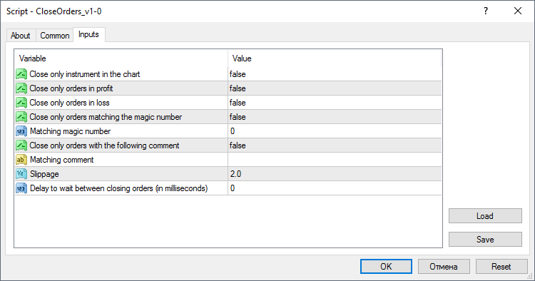 CloseOrders (With further filtering) - script for MetaTrader 4