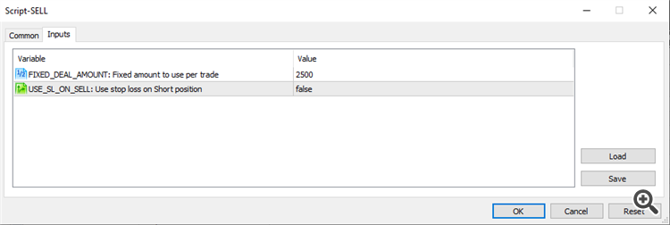 Sell ​​using amount instead of lots - script for MetaTrader 5